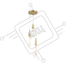 Светильник Ambrella light LH75367/3 GD/WH золото/белый G9*3 max 28W D270*1500