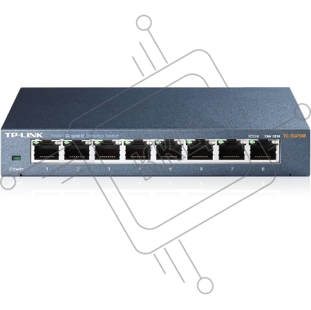 Коммутатор TP-Link SMB TL-SG108 8-port Desktop Gigabit Switch, 8 10/100/1000M RJ45 ports,metal case