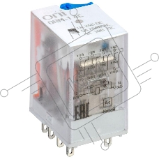 Реле интерфейсное ORM-1 4C 24В DC с LED и тест. кнопкой ONI ORM-1-4C-DC24V-L-B