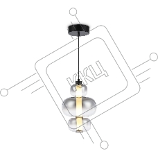 Подвесной светодиодный светильник Ambrella light LH11057 BK/SM черный/дымчатый 18W 3000K D230*350