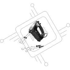 Миксер черный Bosch MFQ 2420B черный ручной мощность 400 Вт,4 скоростных режима,импульсный 
