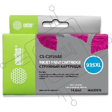 Картридж струйный Cactus CS-C2P25AE №935XL пурпурный (15 мл) для HP DJ Pro 6230/6830
