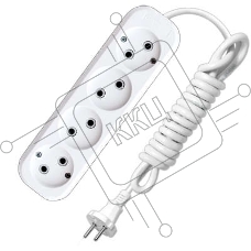 Удлинитель 4х2м без заземл. 10А IP20 Е-204  АБС-пл. ПВС 2х0.75 UNIVersal 9634266