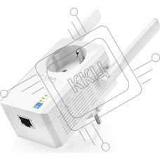Сетевой адаптер TP-Link SOHO TL-WA860RE 300Mbps Wireless N Wall Plugged Range Extender with AC Passthrough, QCA(Atheros), 2T2R, 2.4GHz, 802.11b/g/n, 1 10/100Mbps LAN port, Range Extender button, Range Extender mode, suppo поставляется без кабеля RJ-45