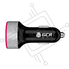 Автомобильное зарядное устройство GCR GCR-53047 на 2 USB порта 4.8A, черный, LED индикация