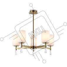 Люстра Ambrella light LH56261/5 BS/FR латунь/белый матовый E27/5 max 60W D600*590