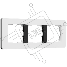 Рамка на 3 поста Split (белый/черный, soft-touch) W0033068