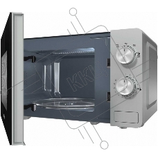Микроволновая печь Gorenje MO20E1S серебристый, 20 л, 800 Вт, переключатели - поворотный механизм