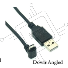 Кабель USB  Type A на Micro USB угол вниз  0,5 м