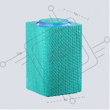 Умная колонка Yandex Станция Макс Zigbee Алиса 65W 1.0 BT/Wi-Fi 10м, (YNDX-00053TRQ), бирюзовый