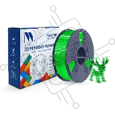 Филамент NVPRINT PLA+ Trasparent Green для 3D печати диаметр 1.75мм  длина 330 метров  масса 1 кг
