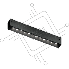 Светильник светодиодный трековый для шинопровода Magnetic Ambrella light GL1720 BK черный IP20 12W 4200K 220V 24° 232*25*42 (Без ПДУ)