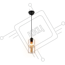 Светильник подвесной TR3555 BK/TI черный/янтарь E27 max 40W D110*1200