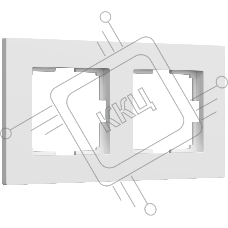 Рамка на 2 поста Slab (белый софт) W0022961