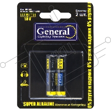 Батарейка General GBAT-LR03  AAА щелочная  2шт в блист (800561) (2/24/480)