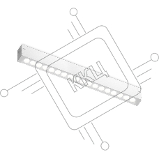 Светильник светодиодный трековый для шинопровода Magnetic Ambrella light GL1725 WH белый IP20 15W 4200K 220V 24° 342*25*42 (Без ПДУ)