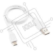 Кабель Gembird/Cablexpert CCP-mUSB2-AMBM-W-0.5M  AM/microBM 5P, 0.5м, экран, белый, пакет 