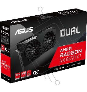 Видеокарта Asus DUAL-RX6650XT-O8G AMD Radeon RX 6650XT 8192Mb  PCI-E 4.0 128 GDDR6 2447/17500 HDMIx1 DPx3 HDCP Ret