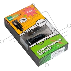 Автомобильная зарядка (от прикуривателя) 2USB 2.4A для Type-C More choice AC22a черный
