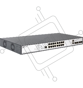 Коммутатор Managed L2 Switch 16x1000Base-T PoE, 2x1000Base-X SFP, 2xCombo 1000Base-T/SFP, PoE Budget 250W, RJ45 Console, 19