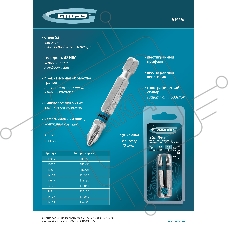 Бита Gross Torx 30х50 мм, сталь S2, шестигр., 2 шт.