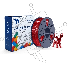 Филамент NVPRINT PLA+ Trasparent Red для 3D печати диаметр 1.75мм  длина 330 метров  масса 1 кг