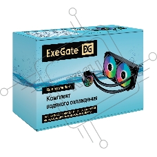 Система водяного охлаждения ExeGate BlackWater-240V3.PWM.ARGB черный, 120 мм, алюминий/медь, 1800 об/мин, 37 дБ, 4 pin, 150 Вт