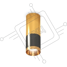 Светильник Ambrella Light XS6303050 DCH/PYG черный хром/золото желтое полированное MR16 GU5.3 (C6303, C6327, A2010, N6134)