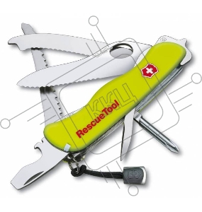 Нож перочинный Victorinox RescueTool One Hand (0.8623.MWN) 111мм 12функций салатовый карт.коробка