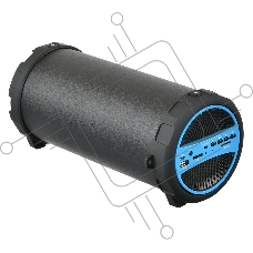 Колонка портативная Hyundai H-PAC220 черный/голубой 10W 1.0 BT/3.5Jack/USB