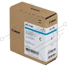 Картридж струйный Canon PFI-110 C 2365C001 голубой (160мл) для Canon TX-2000/TX-3000/TX-4000