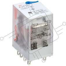 Реле интерфейсное ORM-1 2C 24В DC с LED и тест. кнопкой ONI ORM-1-2C-DC24V-L-B