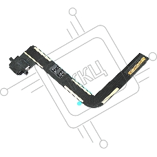 Шлейф c разъемом зарядки для Apple iPad Air, iPad 5 2017, iPad 6 2018 черный