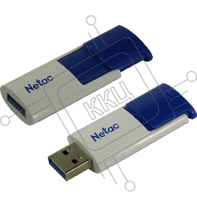 Флеш Диск Netac U182 Blue 256Gb <NT03U182N-256G-30BL>, USB3.0, сдвижной корпус, пластиковая бело-синяя