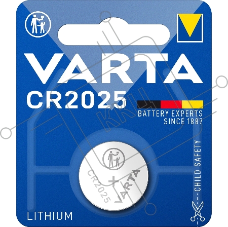 Батарейка Varta ELECTRONICS CR2025 BL1 Lithium 3V (6025) (1/10/100)