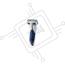 Электробритва сетчатая Panasonic ES-SL41-S520 реж.эл.:3 питан.:аккум. серый/синий