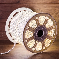 LED лента 220 В, 6.5x17 мм, IP67, SMD 2835, 180 LED/m, цвет свечения белый, 100 м