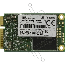 Накопитель SSD mSATA Transcend 128Gb MSA230S <TS128GMSA230S> (SATA3, up to 550/400Mbs, 3D TLC)