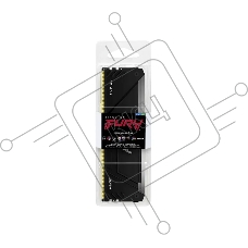 Оперативная память Kingston Fury Beast, DDR4, 32GB (1x32GB), 3200MHz, CL16, с радиатором, RGB, чёрный