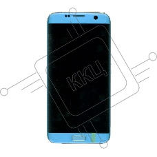 Дисплей для Samsung Galaxy S7 Edge SM-G935FD голубой с рамкой