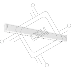 Светильник светодиодный трековый для шинопровода Magnetic Ambrella light GL1735 WH белый IP20 24W 4200K 220V 24° 455*25*42 (Без ПДУ)