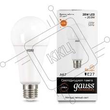 Светодиодная лампа GAUSS 73215 LED Elementary A67 25W E27 2000lm 3000K 1/10/50 0