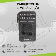 Радиоприемник портативный Сигнал Эфир-17 черный