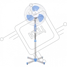 Вентилятор напольный Blackton Bt F1111 White-Blue (2в1 ч/б коробка + 1 ч/б коробка) (выписывать кратно 2)