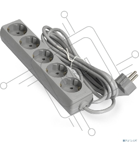 Удлинитель ExeGate EX285823RUS  ECE-5-3G (5 евророзетки с заземлением, 3м, серый)