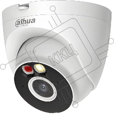 Уличная купольная IP-видеокамера DAHUA DH-IPC-T2AP-PV-0280B Smart Dual Light 2Мп, 1/3” CMOS, объектив 2.8мм, видеоаналитика, ИК 30м, LED 30м, микрофон, динамик, Wi-Fi 2.4ГГц, IP67, металл пластик