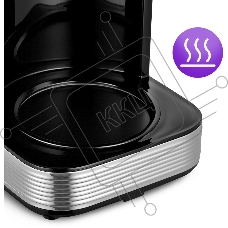 Кофеварка капельная Kitfort КТ-7222 1000Вт нержавеющая сталь/черный