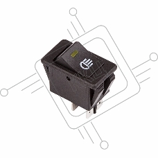 Выключатель клавишный 12V 35А (4с) ON-OFF  с желтой LED подсветкой  REXANT