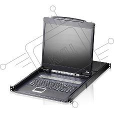 8-портовый KVM-переключатель с ЖК-дисплеем 19'' Slideaway SINGLE RAIL 8P PS/2-USB LCDKVM 19INCH