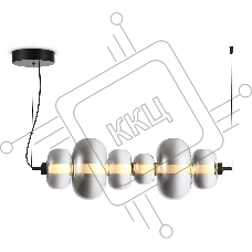 Подвесной светодиодный светильник Ambrella light LH11072 BK/SM черный/дымчатый 36W 3000K 745*230*230